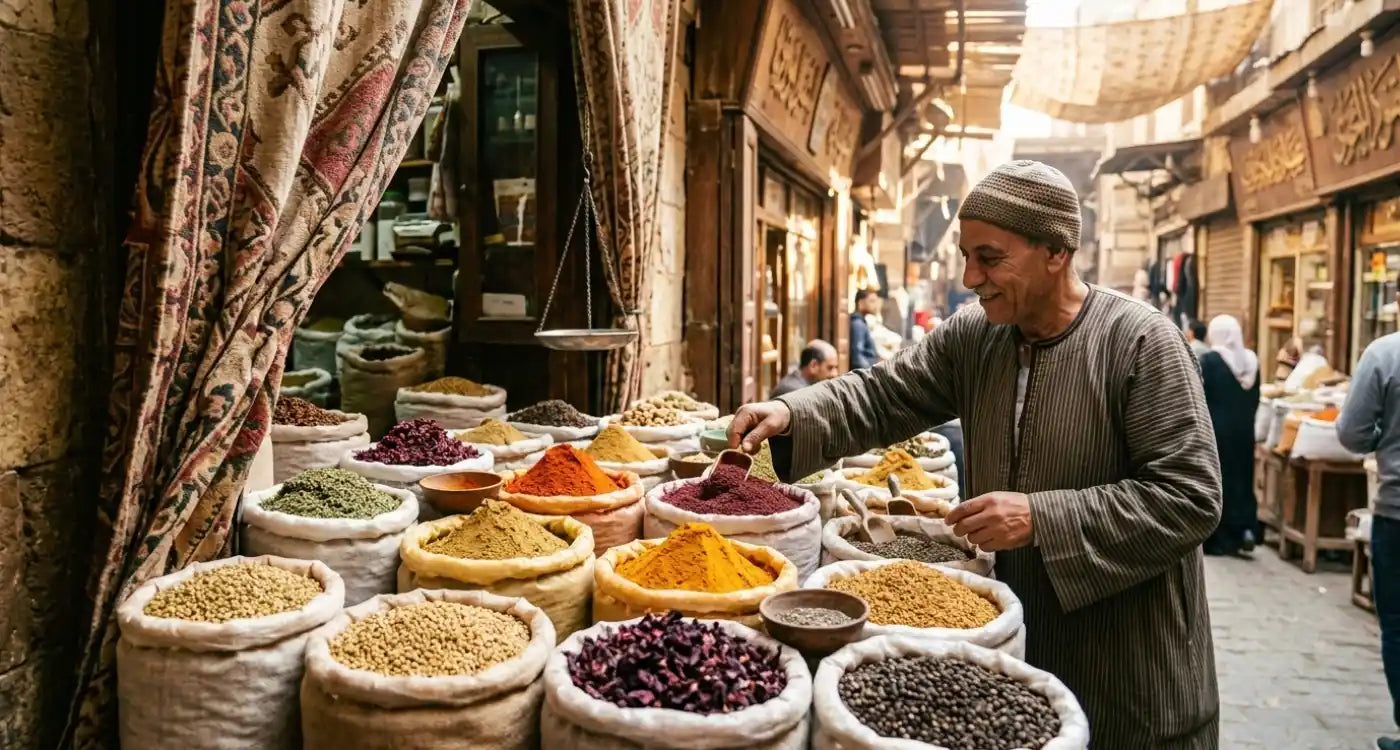 Les épices égyptiennes : un voyage au cœur du plus vieux marché du monde
