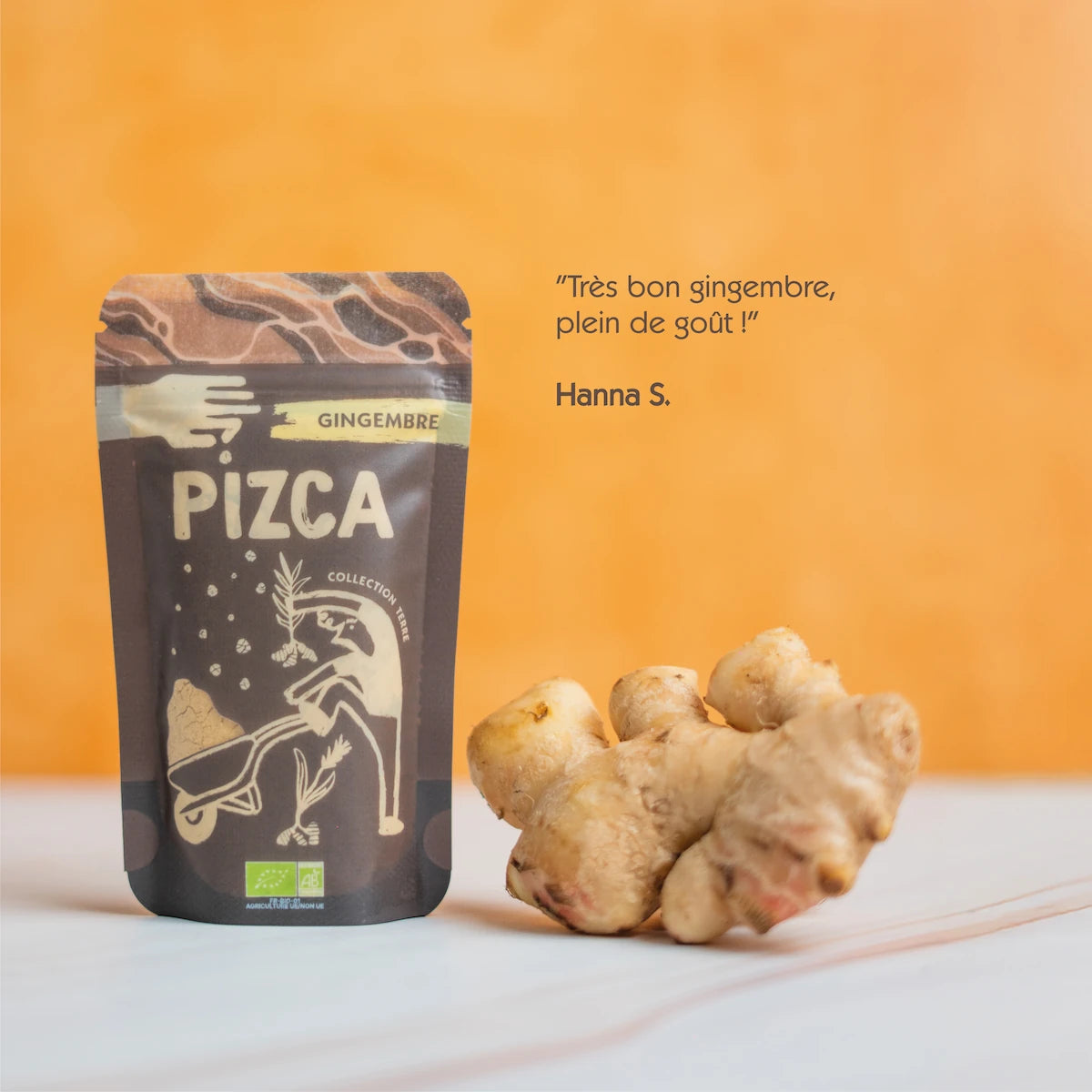 Témoignage de Hanna S. sur le gingembre moulu Bio Pizca : Très bon gingembre, plein de goût !
